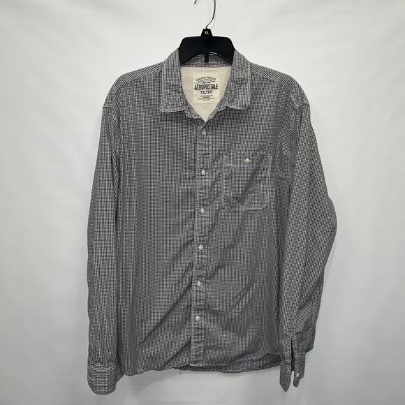 Aeropostale Button Up Adult XL Multicolor Long Sleeve Mens 100% Cotton Shirt. - Picture 1 of 16